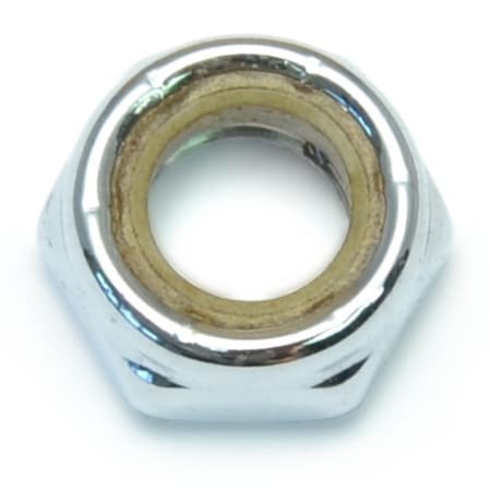 Midwest Fastener Lock Nut, 3/8"-16, Steel, Chrome Plated, 10 PK 30145